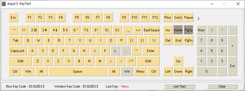 40여 개의 키를 동시에 눌러보니 모두 정상 인식하는 것을 확인할 수 있었다.