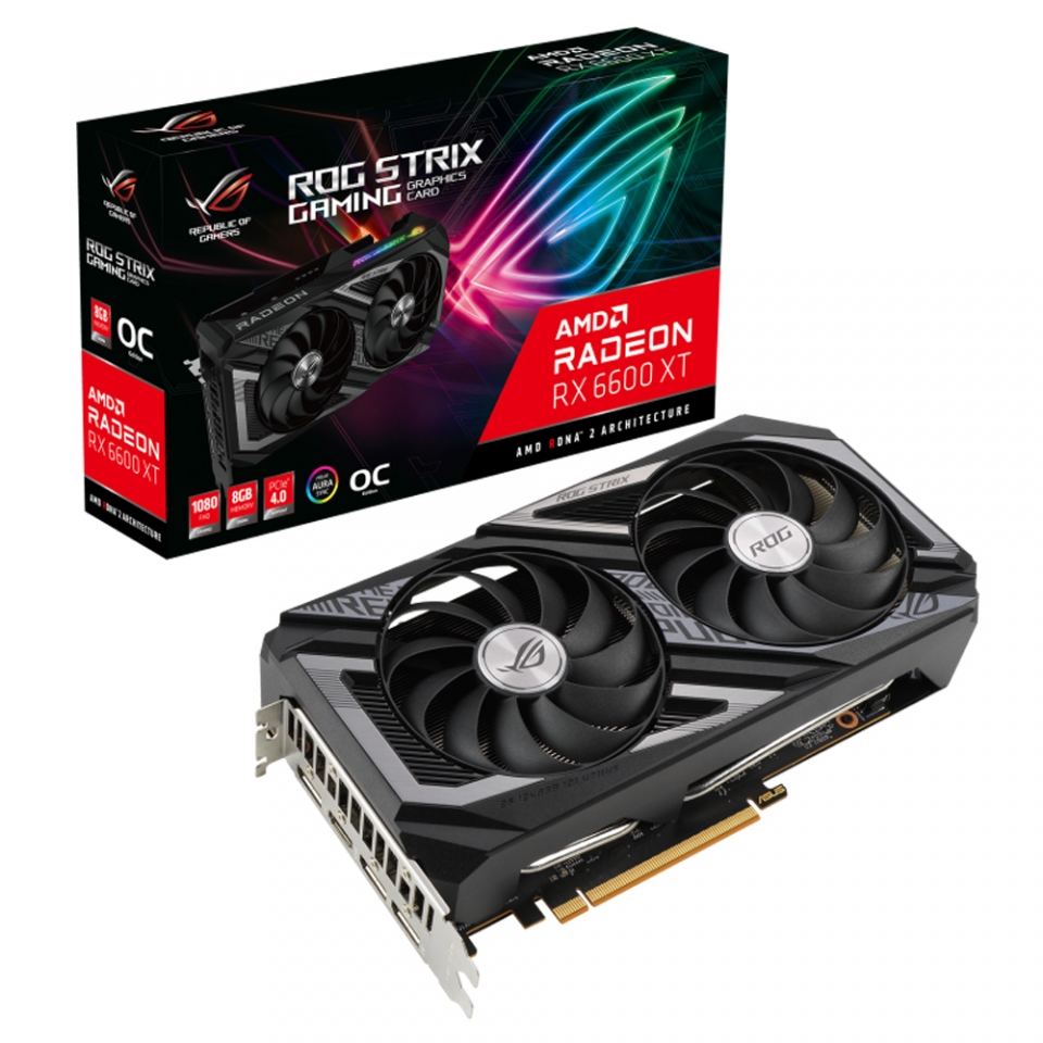 ASUS ROG STRIX 라데온 RX 6600 XT O8G GAMING D6 8GB.