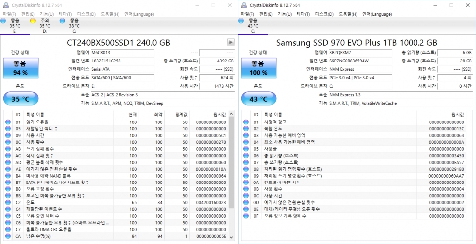 그동안 사용되었던 SATA SSD는 HDD에 사용되었던 SATA 인터페이스를 이용한다. 이와 달리 삼성전자 970 EVO Plus M.2 NVMe와 같은 NVMe SSD는 NVMe 인터페이스로 더 넓은 대역폭을 사용할 수 있다.