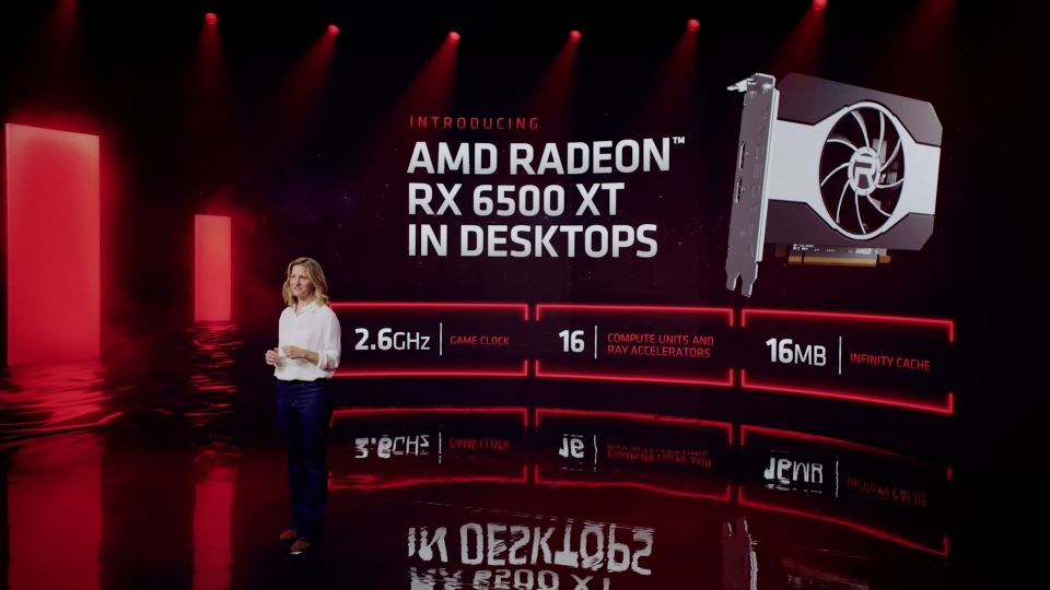 AMD 라데온 RX 6500 XT 그래픽카드.