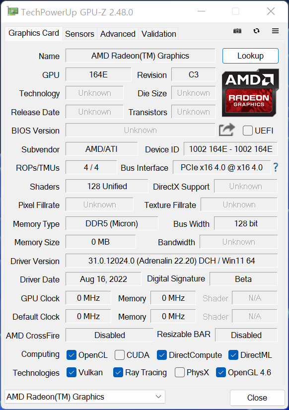 RDNA 2 아키텍처가 적용된 라데온 내장 그래픽이 탑재됐다.