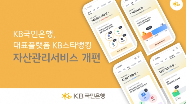 KB스타뱅킹 자산관리 서비스 개편 안내. 사진=국민은행